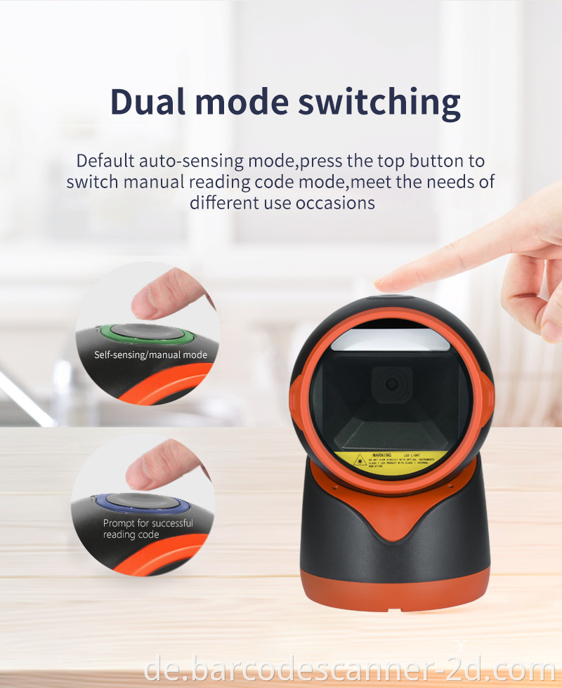 1D 2D -Schreibtisch Barcode -Scanner 1D 2D desk barcode scanner